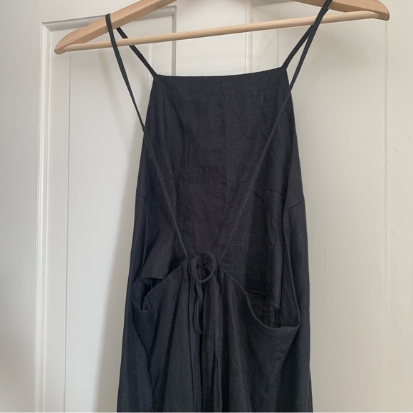 Par En Par Black Isla Linen Slip Dress - Picture 7 of 12